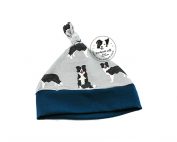 Babymütze Knotenmütze Miss Amber Border Collie Grau